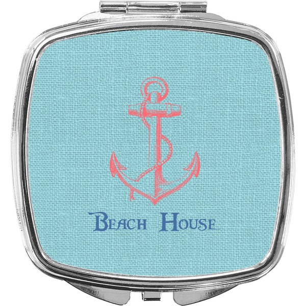 Custom Chic Beach House Compact Makeup Mirror