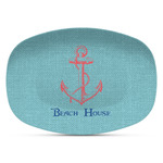 Chic Beach House Plastic Platter - Microwave & Oven Safe Composite Polymer