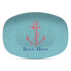 Chic Beach House Plastic Platter - Microwave & Oven Safe Composite Polymer