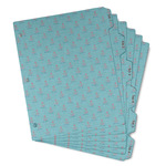 Chic Beach House Binder Tab Divider - Set of 6