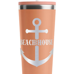 Chic Beach House RTIC Everyday Tumbler with Straw - 28oz - Peach - Double-Sided