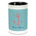 Chic Beach House Ceramic Pencil Holders - Black