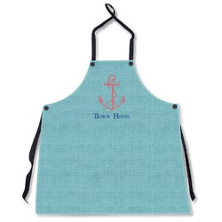 Chic Beach House Apron Without Pockets