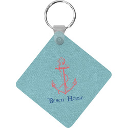 Chic Beach House Diamond Plastic Keychain