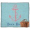 Chic Beach House Picnic Blanket - Flat - With Basket