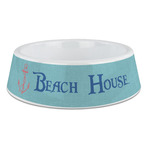 Chic Beach House Plastic Dog Bowl - Large