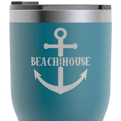Chic Beach House RTIC Tumbler - Dark Teal - Laser Engraved - Double-Sided