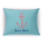 Chic Beach House Rectangular Throw Pillow Case