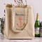 Chic Beach House Reusable Cotton Grocery Bag - In Context