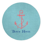 Chic Beach House 5' Round Indoor Area Rug