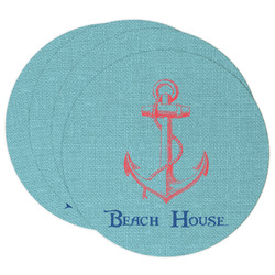Chic Beach House Round Paper Coasters
