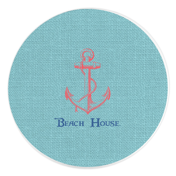 Custom Chic Beach House Round Stone Trivet