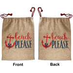 Chic Beach House Santa Sack - Front & Back