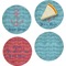 Chic Beach House Set of Appetizer / Dessert Plates