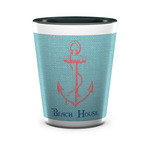 Chic Beach House Ceramic Shot Glass - 1.5 oz - Two Tone - Single