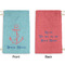 Chic Beach House Small Laundry Bag - Front & Back View