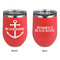 Chic Beach House Stainless Wine Tumblers - Coral - Double Sided - Approval