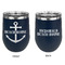 Chic Beach House Stainless Wine Tumblers - Navy - Double Sided - Approval