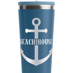 Chic Beach House RTIC Everyday Tumbler with Straw - 28oz - Steel Blue - Double-Sided