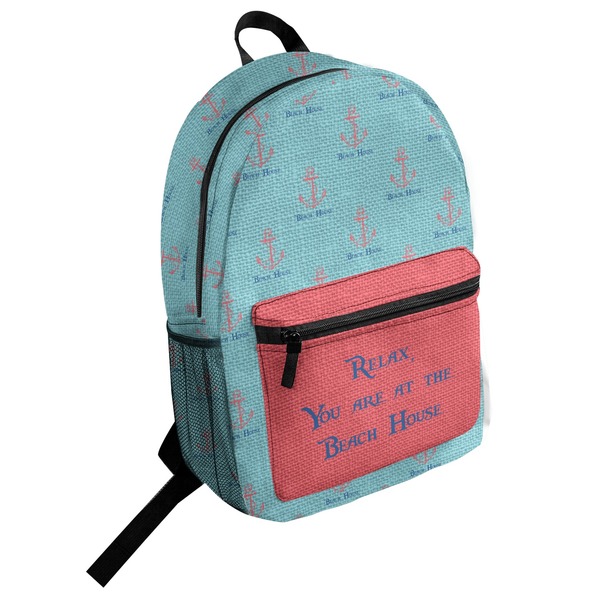 Custom Chic Beach House Student Backpack