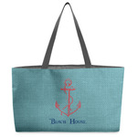 Chic Beach House Beach Totes Bag - w/ Black Handles