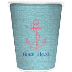 Chic Beach House Waste Basket - Double Sided (White)