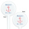 Chic Beach House White Plastic 5.5" Stir Stick - Double Sided - Round - Front & Back