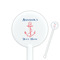 Chic Beach House White Plastic 5.5" Stir Stick - Round - Closeup