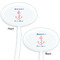 Chic Beach House White Plastic 7" Stir Stick - Double Sided - Oval - Front & Back