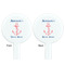 Chic Beach House White Plastic 7" Stir Stick - Double Sided - Round - Front & Back