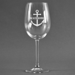 Chic Beach House Wine Glass (Single)