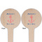 Chic Beach House Wooden 4" Food Pick - Round - Double Sided - Front & Back