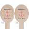 Chic Beach House Wooden Food Pick - Oval - Double Sided - Front & Back