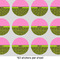 Pink & Lime Green Leopard 1" Multipurpose Round Labels - Sheet