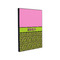 Pink & Lime Green Leopard 11x14 Wood Print - Angle View