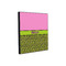 Pink & Lime Green Leopard 12x12 Wood Print - Angle View