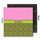 Pink & Lime Green Leopard 12x12 Wood Print - Front & Back View