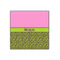 Pink & Lime Green Leopard 12x12 Wood Print - Front View