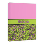 Pink & Lime Green Leopard Canvas Print - 16x20 (Personalized)