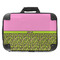 Pink & Lime Green Leopard 18" Laptop Briefcase - FRONT