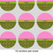 Pink & Lime Green Leopard 2" Multipurpose Round Labels - Sheet