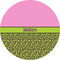 Pink & Lime Green Leopard 2" Multipurpose Round Labels - Single Sticker