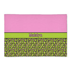 Pink & Lime Green Leopard 2' x 3' Indoor Area Rug (Personalized)