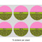 Pink & Lime Green Leopard 3" Multipurpose Round Labels - Sheet