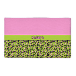 Pink & Lime Green Leopard 3' x 5' Indoor Area Rug (Personalized)