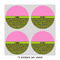 Pink & Lime Green Leopard 4" Multipurpose Round Labels - Sheet