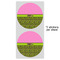 Pink & Lime Green Leopard 5" Multipurpose Round Label - Sheet