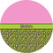 Pink & Lime Green Leopard 5" Multipurpose Round Label - Single Sticker