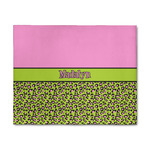 Pink & Lime Green Leopard 8' x 10' Indoor Area Rug (Personalized)