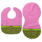 Pink & Lime Green Leopard Baby Bib & Burp Set - Approval (new bib & burp)